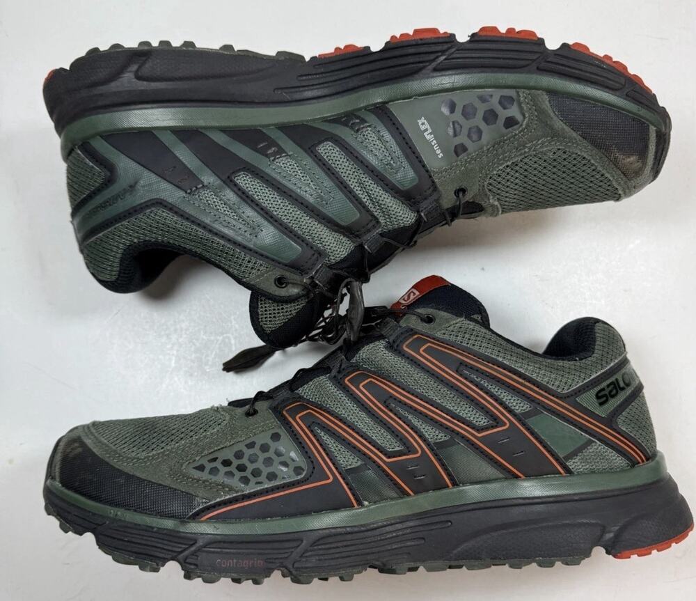 Salomon X Mission AT All Terrain Green Orange Trail Shoes Mens 14 Fast Shipping